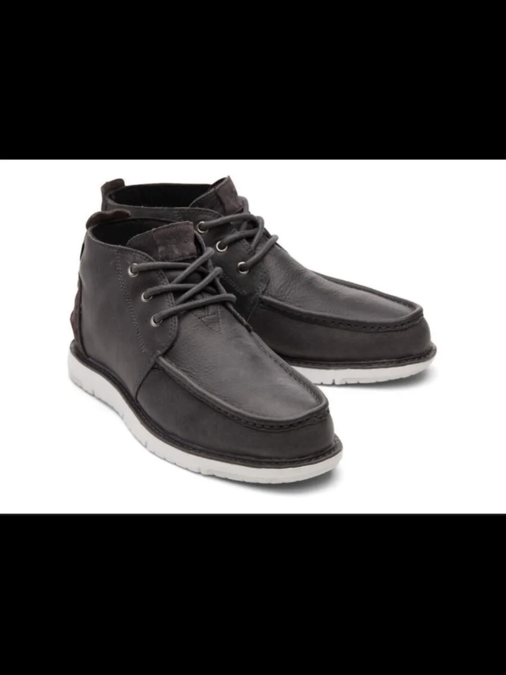 TOMS Mens Navi Moc Chukka Leather Waterproof Boot - Smoke Grey Sz 8